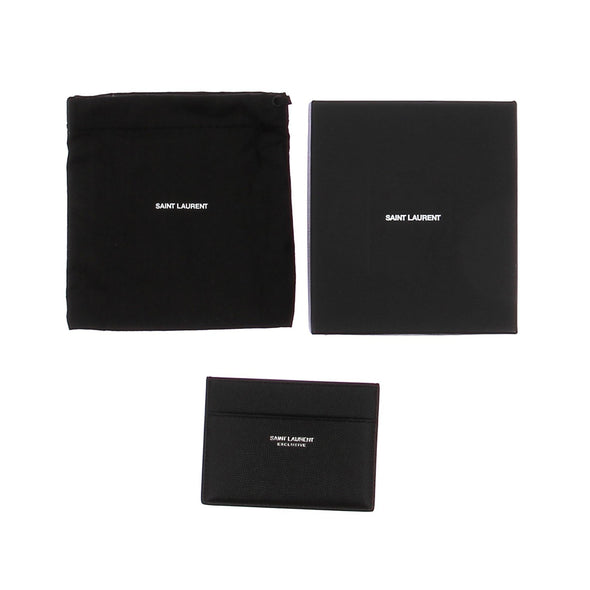 Porte-cartes noir en cuir