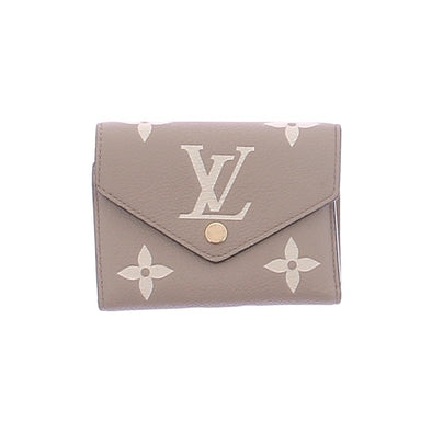 Portefeuille en cuir grainé "Victorine"