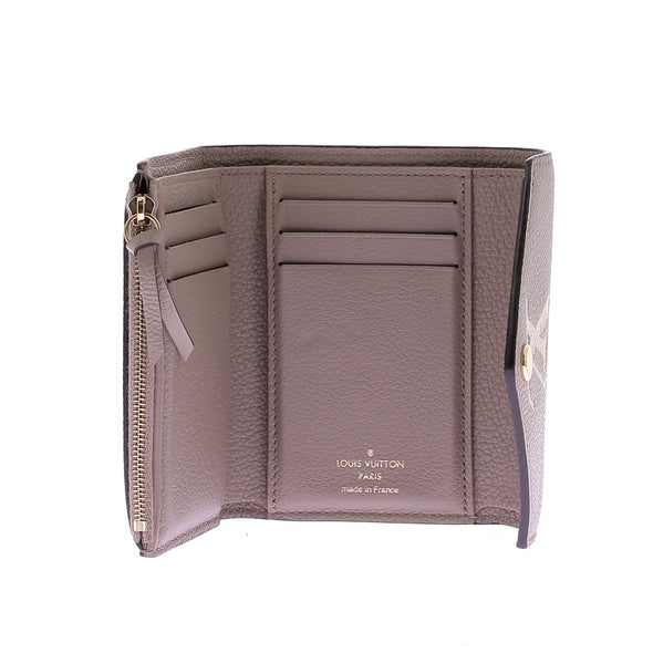 Portefeuille en cuir grainé "Victorine"
