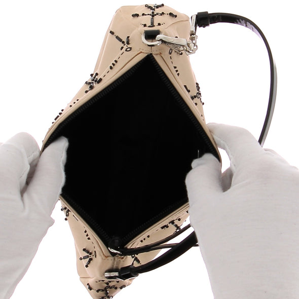 Sac porté épaule à perles noires