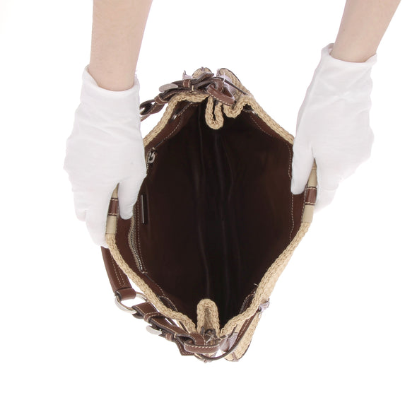 Sac à main bi-matière