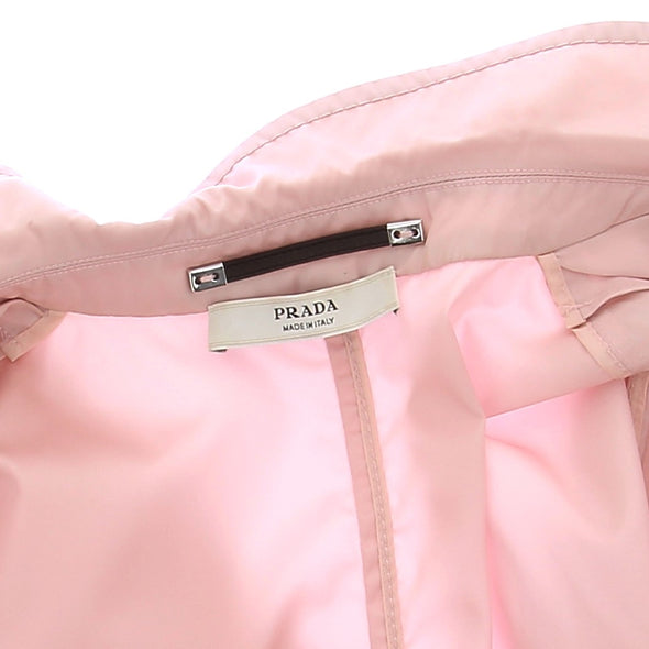 Veste imperméable rose pâle en nylon