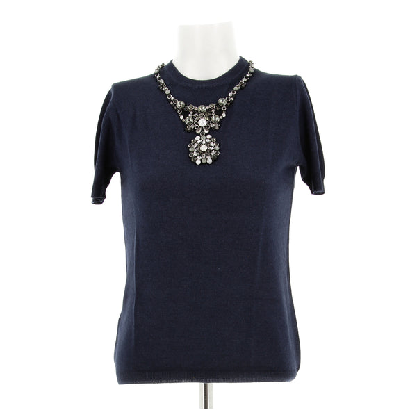 Tee-shirt en mélange de laine et soie