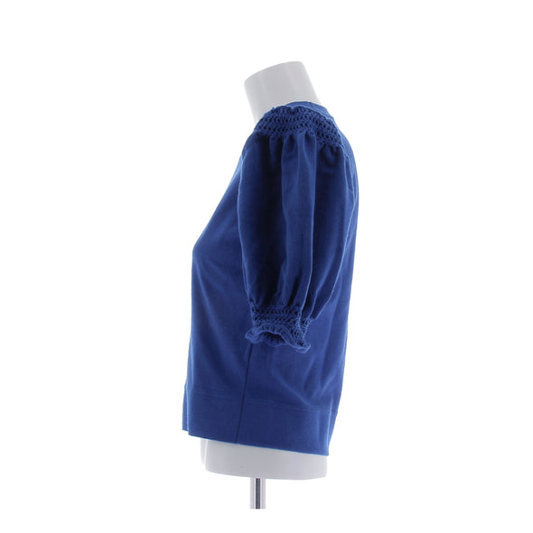 Pull bleu en laine
