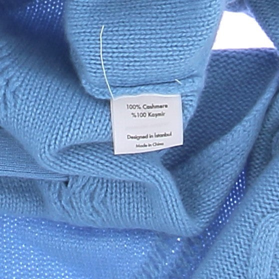 Pull en cachemire bleu