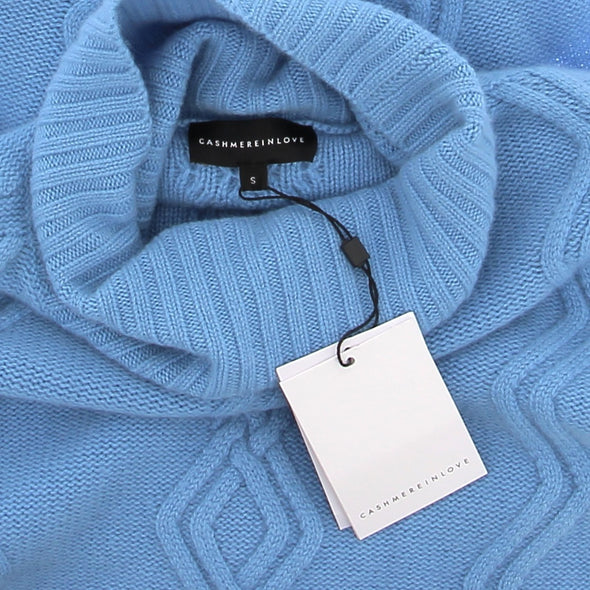 Pull en cachemire bleu