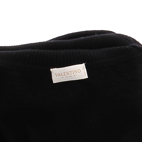Pull noir en laine à strass