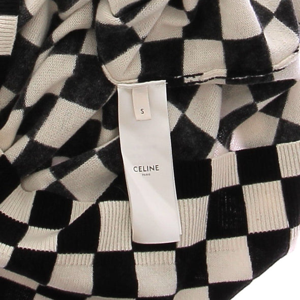 Pull damier en laine
