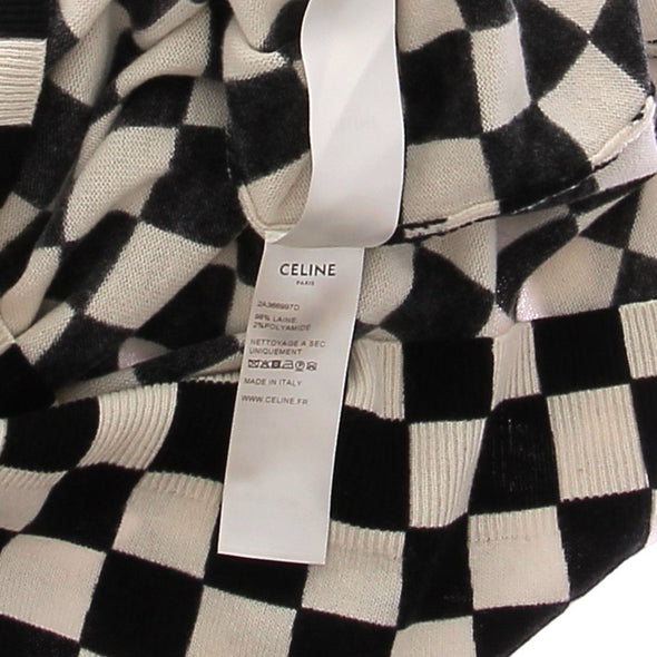 Pull damier en laine