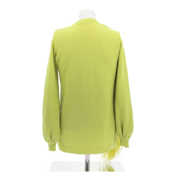 Pull en cachemire et plumes