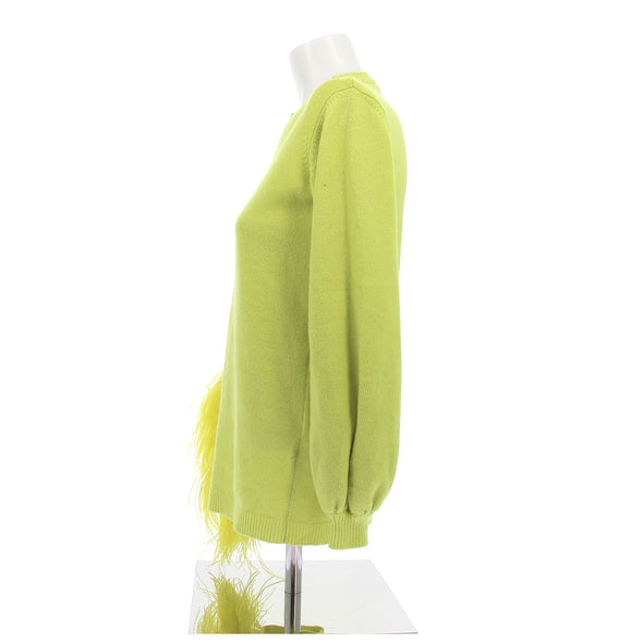 Pull en cachemire et plumes