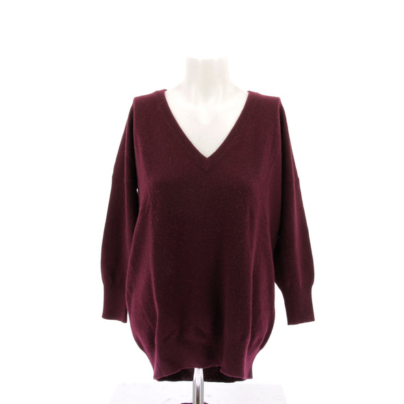 Pull en cachemire bordeaux