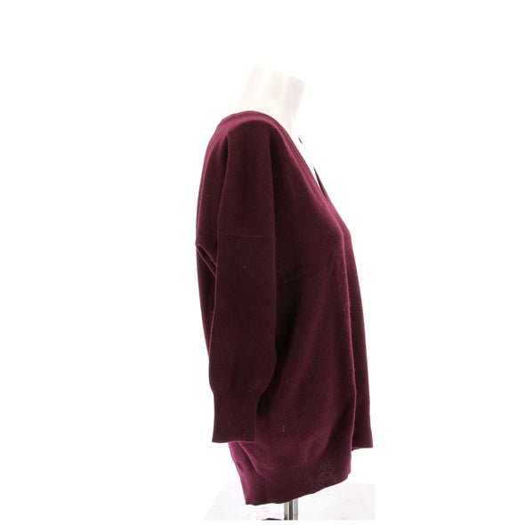 Pull en cachemire bordeaux