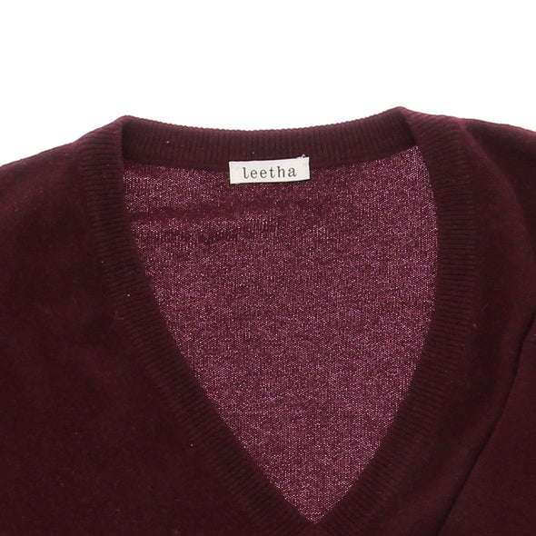 Pull en cachemire bordeaux