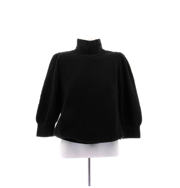 Pull noir en laine