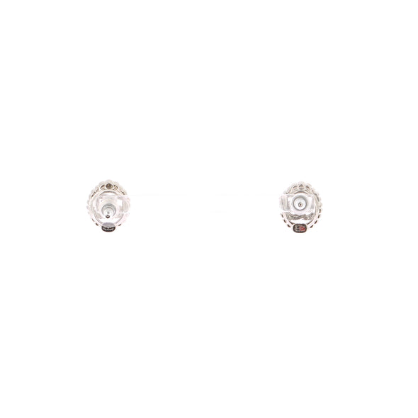 Boucles d'oreilles à strass en argent