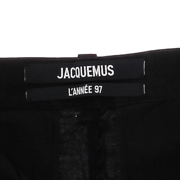 Pantacourt "L'Année 97" noir en lin