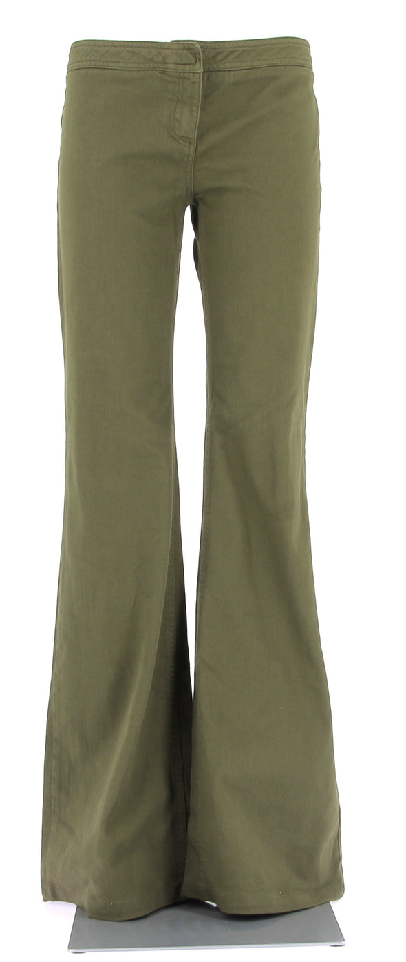 Pantalon évasé kaki