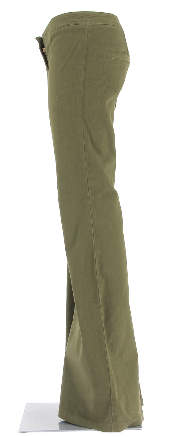 Pantalon évasé kaki