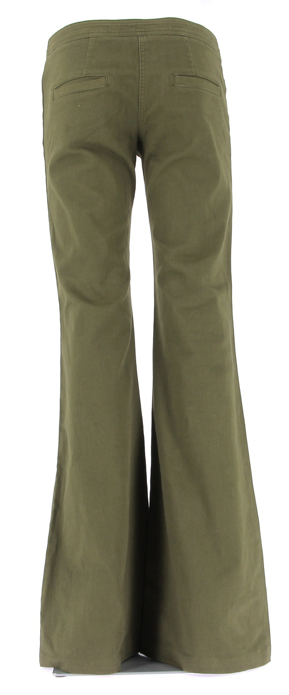 Pantalon évasé kaki