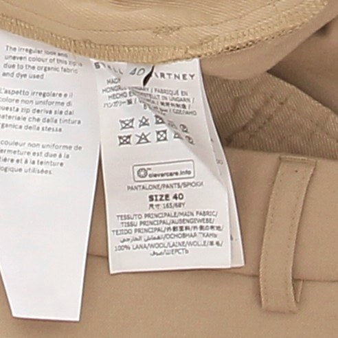 Pantalon en laine camel