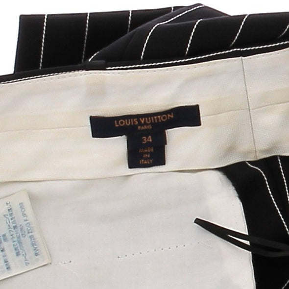 Pantalon de costume à rayures noires et blanches