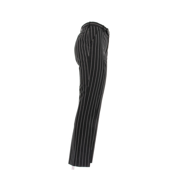 Pantalon de costume à rayures noires et blanches