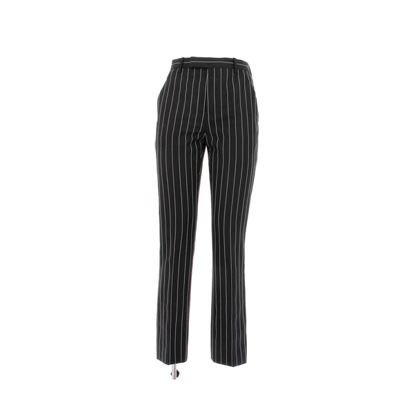 Pantalon de costume à rayures noires et blanches