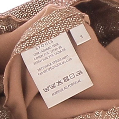 Pantalon en cuir doré
