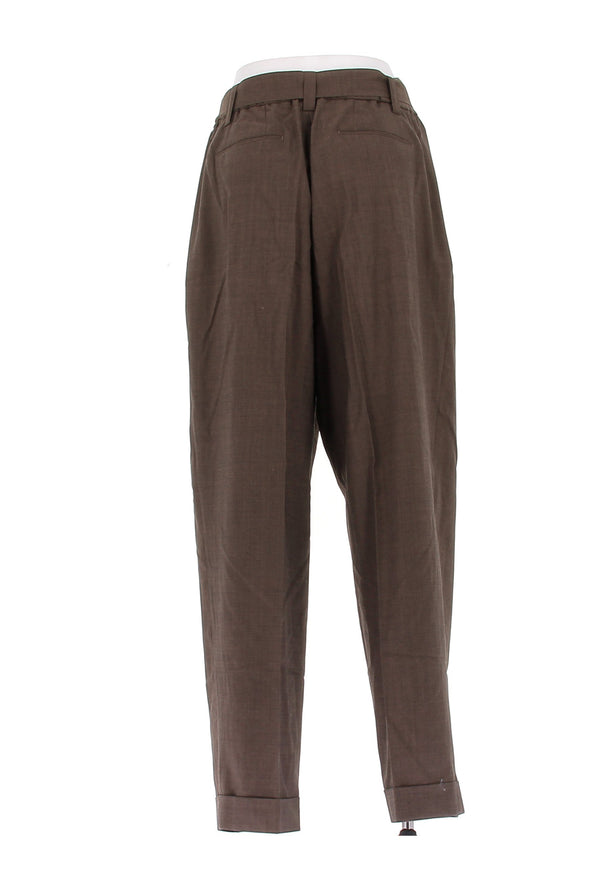 Pantalon en laine marron