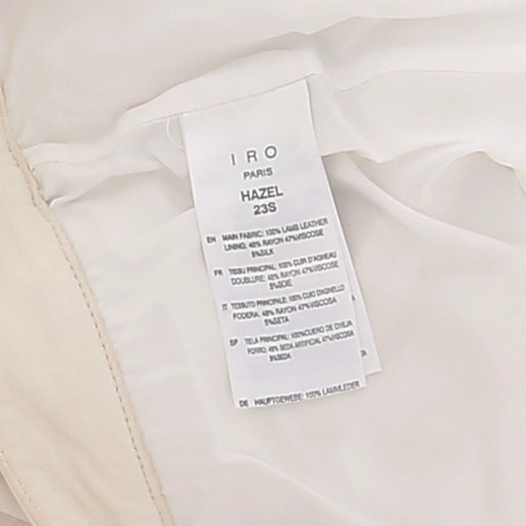 Pantalon en cuir blanc