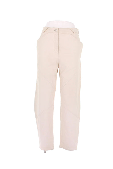 Pantalon en cuir blanc