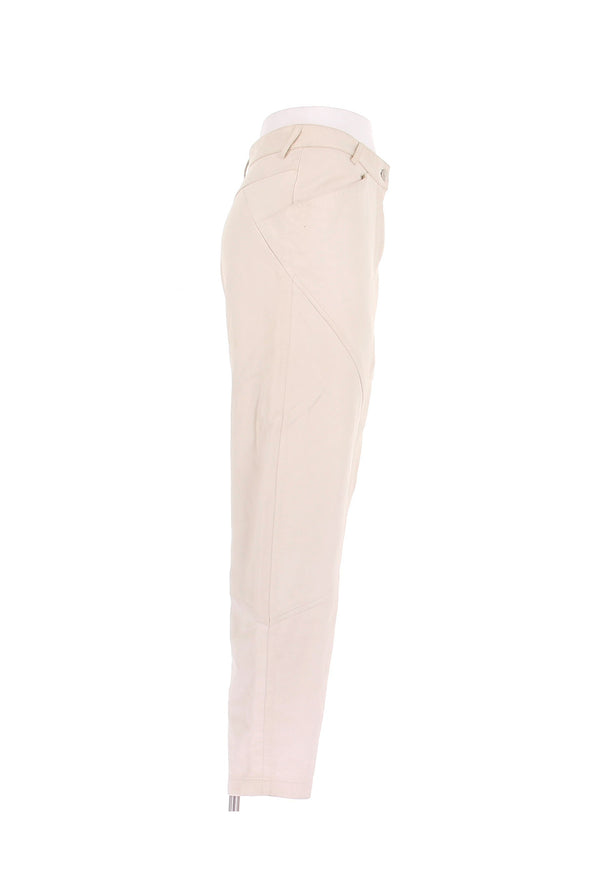 Pantalon en cuir blanc