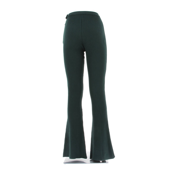 Pantalon en maille vert