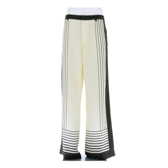 Pantalon écru en soie
