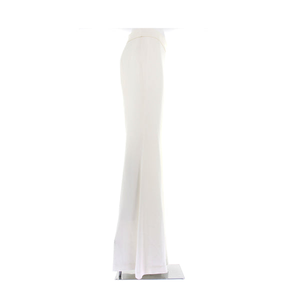 Pantalon évasé crème