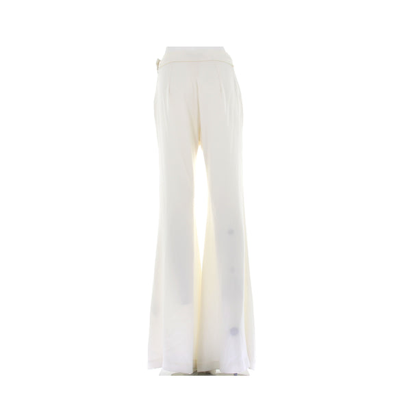 Pantalon évasé crème