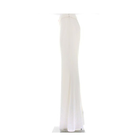 Pantalon évasé crème