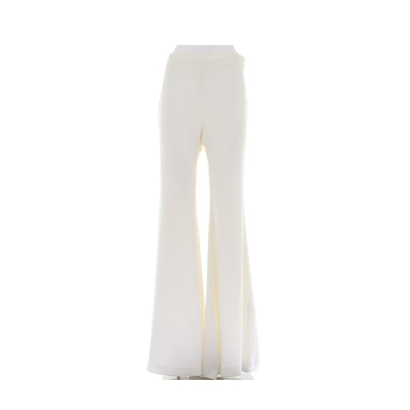 Pantalon évasé crème