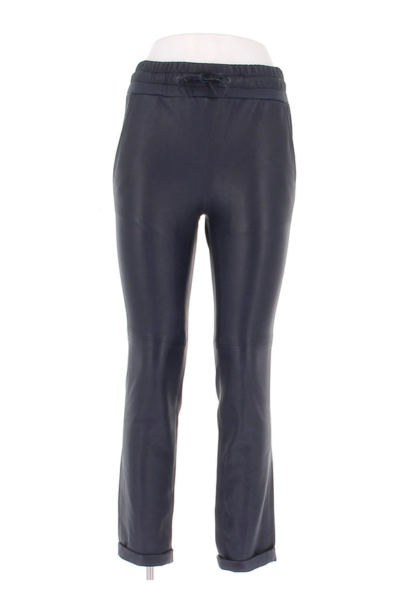 Pantalon slim en cuir