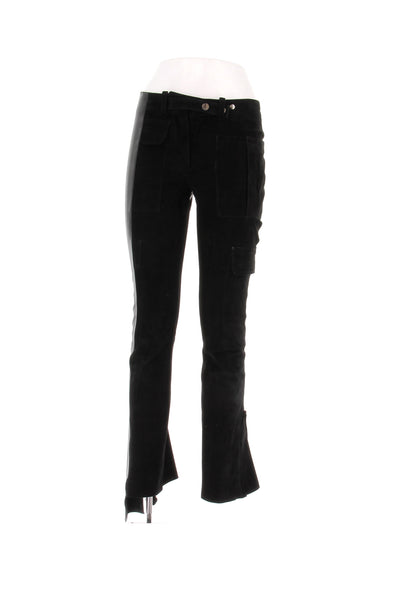 Pantalon noir bi matière