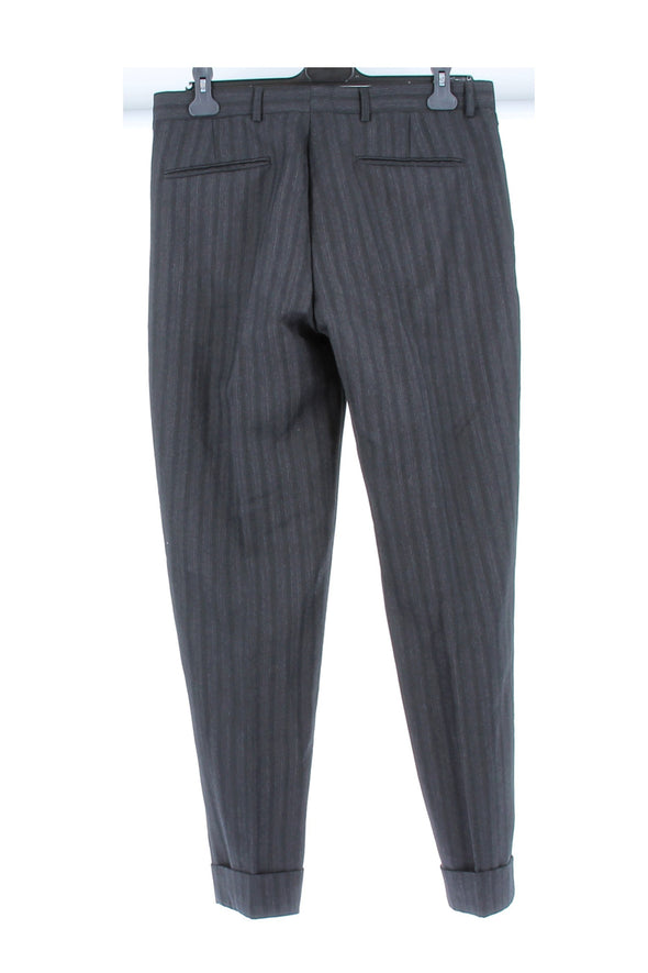 Pantalon rayé en laine