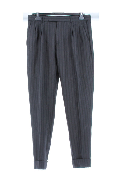 Pantalon rayé en laine