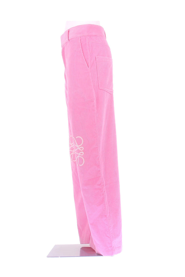 Pantalon en velours rose