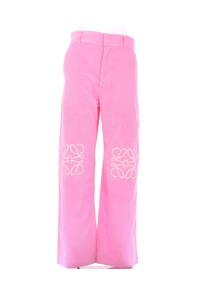 Pantalon en velours rose