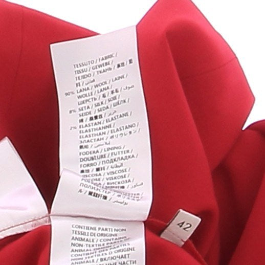 Pantalon en laine rouge