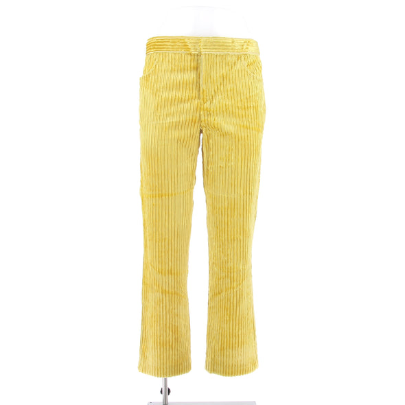 Pantalon en velours jaune