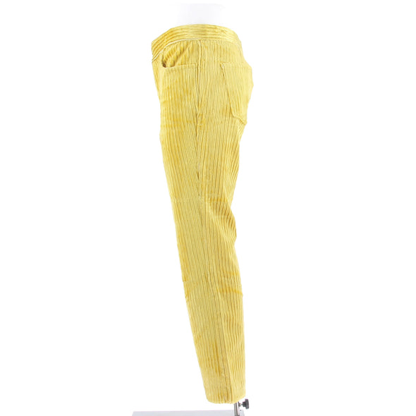 Pantalon en velours jaune