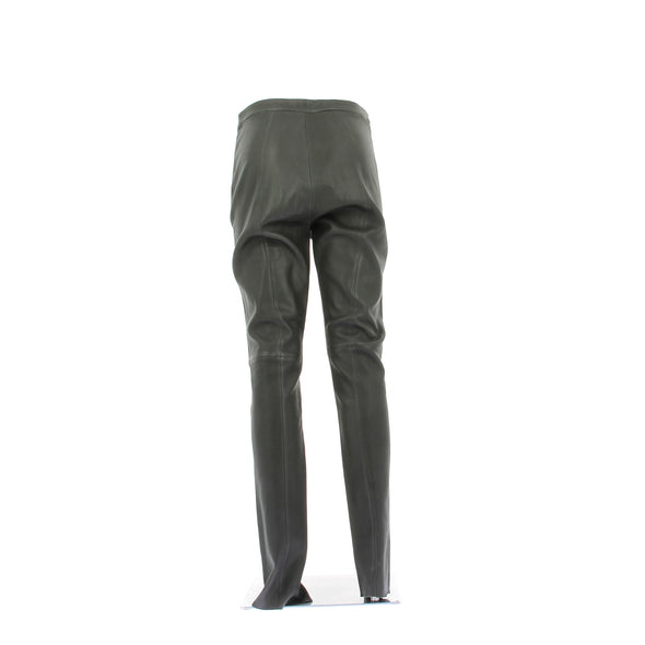 Pantalon en cuir vert