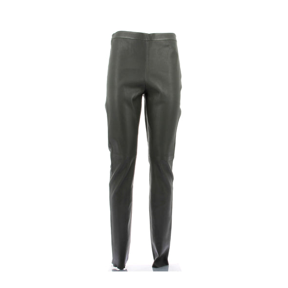Pantalon en cuir vert